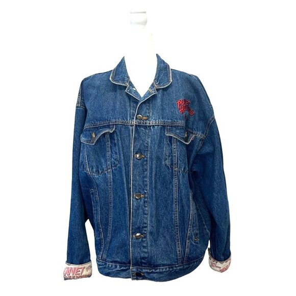Planet Hollywood New York Denim Jean Jacket Vintage 90s unisex Collectible Rare - Picture 3 of 6